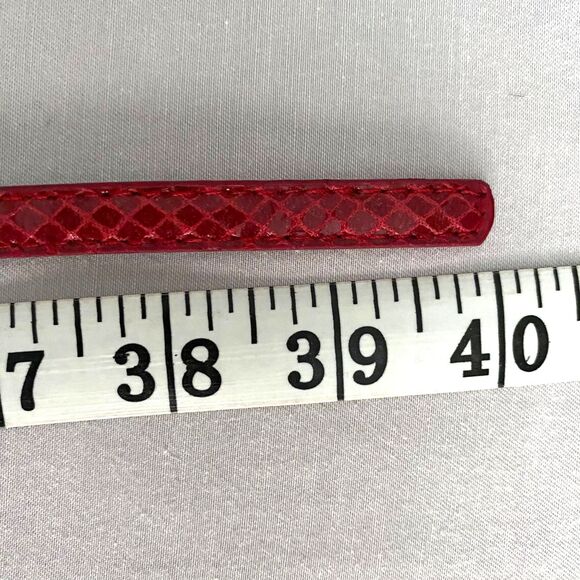 Barely There Womens Belt 8 Waist Red Honeycomb Texture Faux Leather - Picture 9 of 11